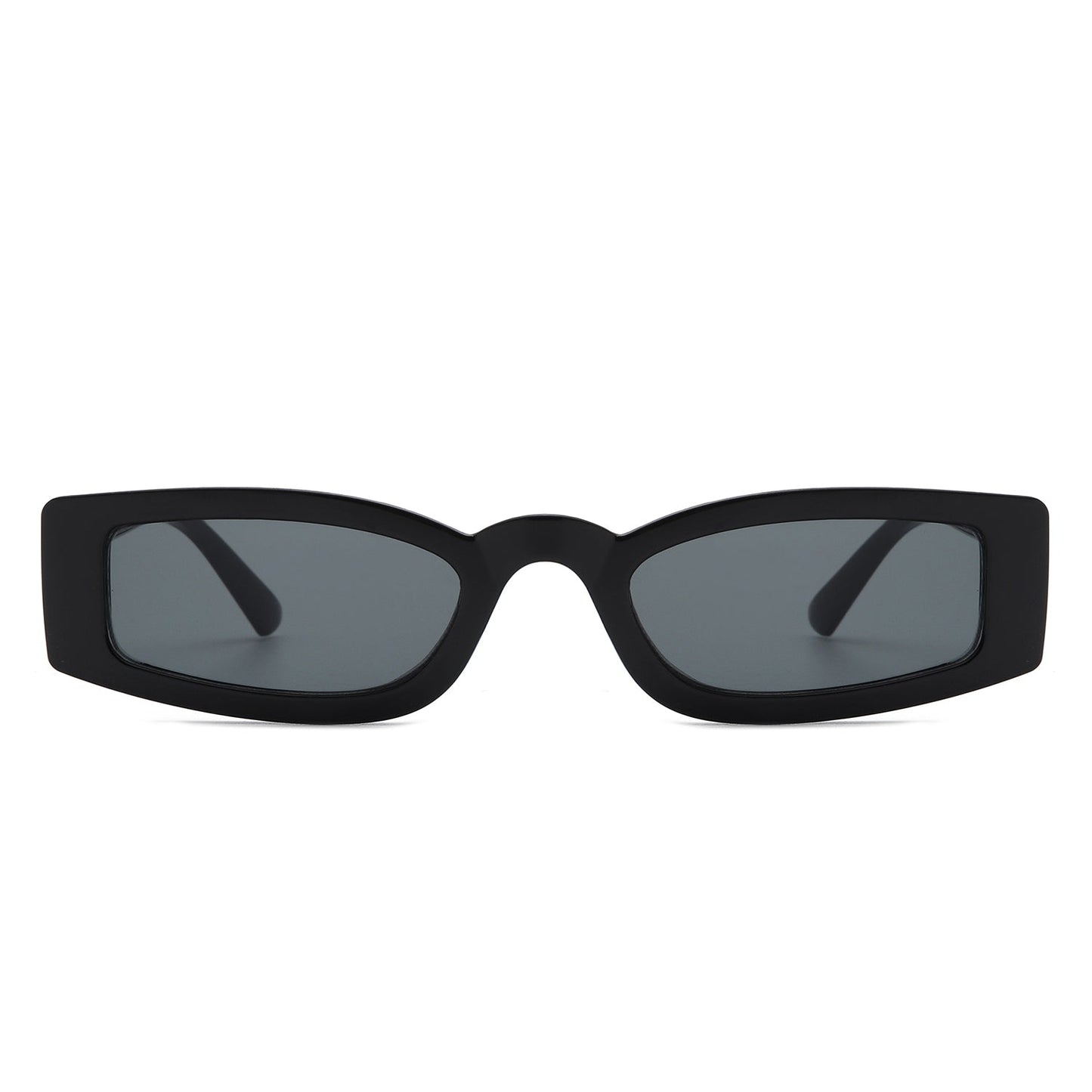 Starzest - Retro Rectangle Slim Tinted Square Narrow Sunglasses