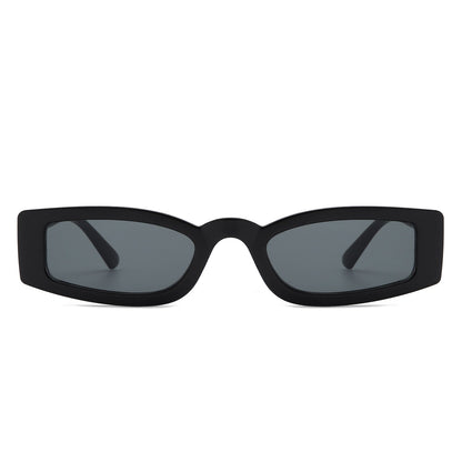 Starzest - Retro Rectangle Slim Tinted Square Narrow Sunglasses - Apprev1 PLUS STORE