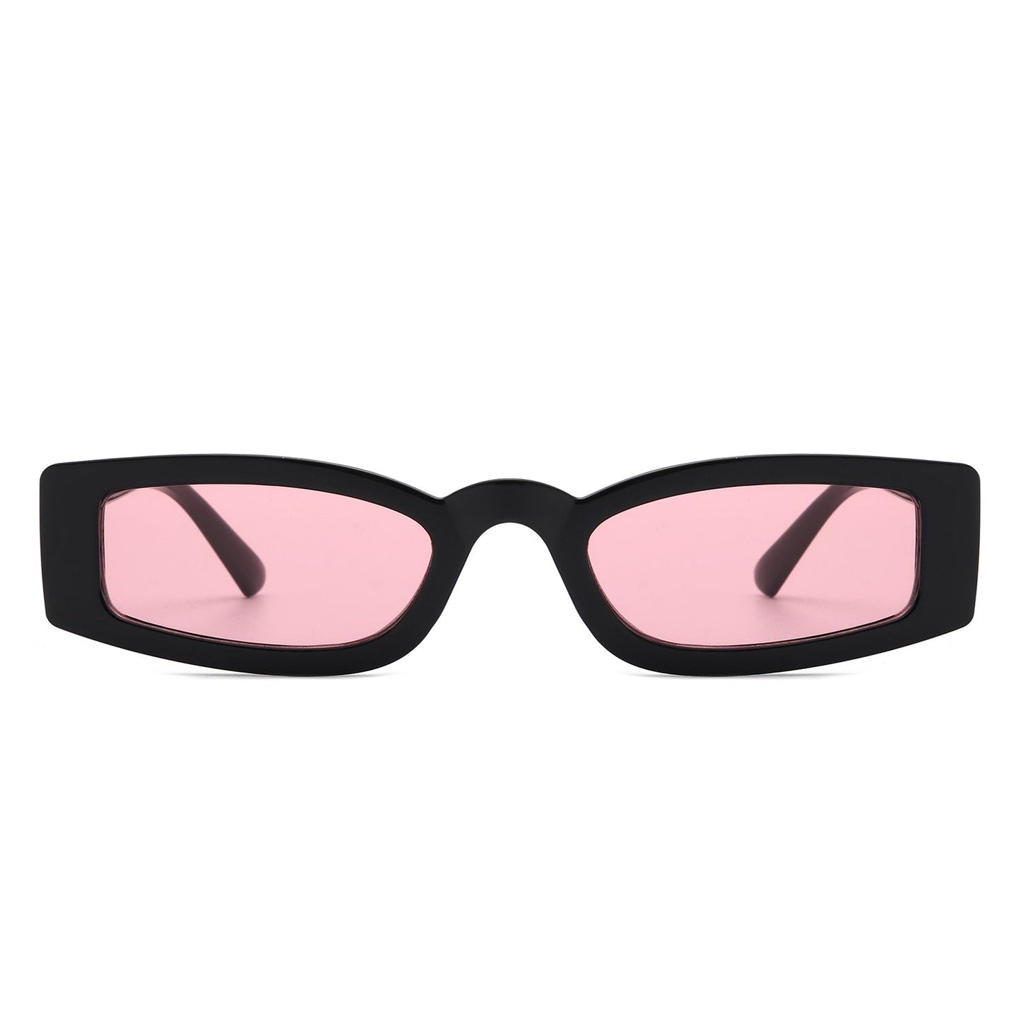 Starzest - Retro Rectangle Slim Tinted Square Narrow Sunglasses