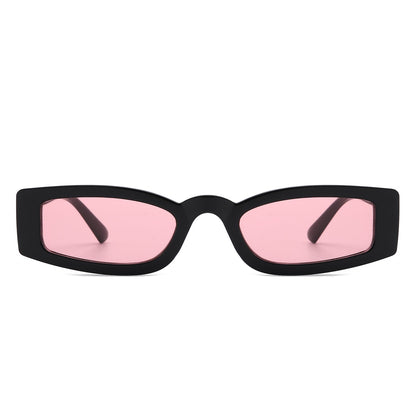 Starzest - Retro Rectangle Slim Tinted Square Narrow Sunglasses - Apprev1 PLUS STORE