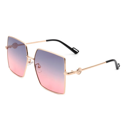 Benazia - Square Oversize Flat Top Large Tinted Women Fashion Sunglasses - Apprev1 PLUS STORE