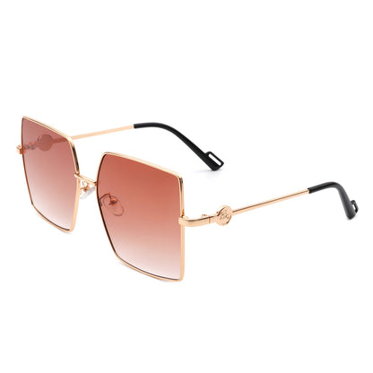Benazia - Square Oversize Flat Top Large Tinted Women Fashion Sunglasses - Apprev1 PLUS STORE